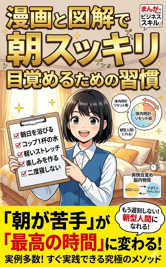 漫画と図解で朝スッキリ目覚めるための習慣 表紙