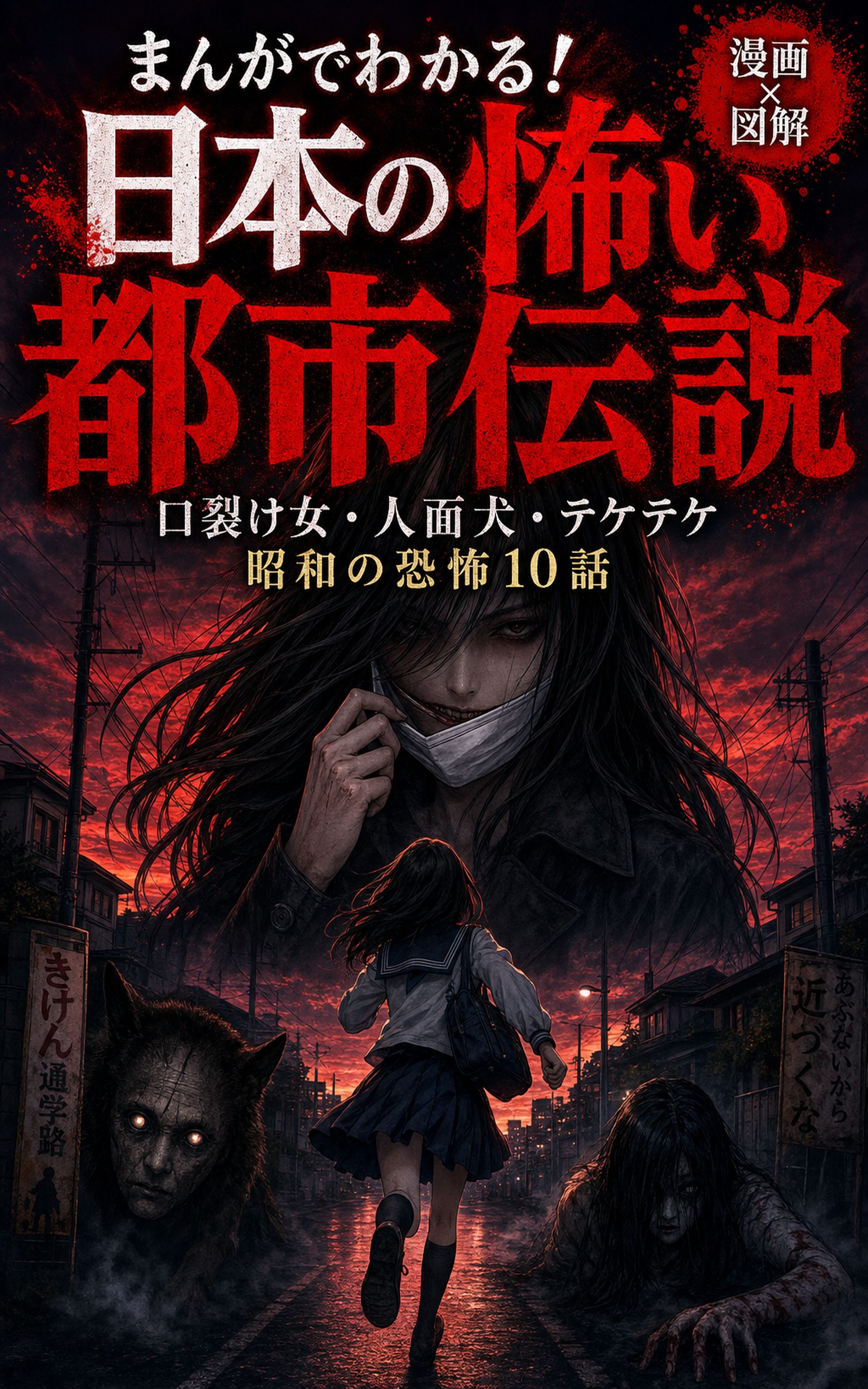 漫画と図解　日本の怖い都市伝説 表紙